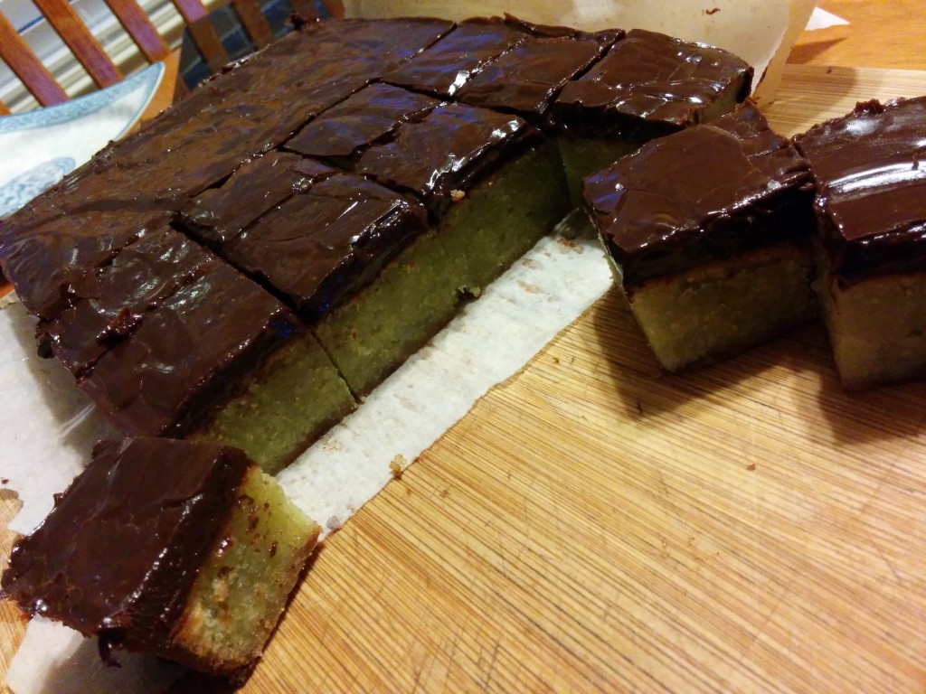 white chocolate matcha fudge